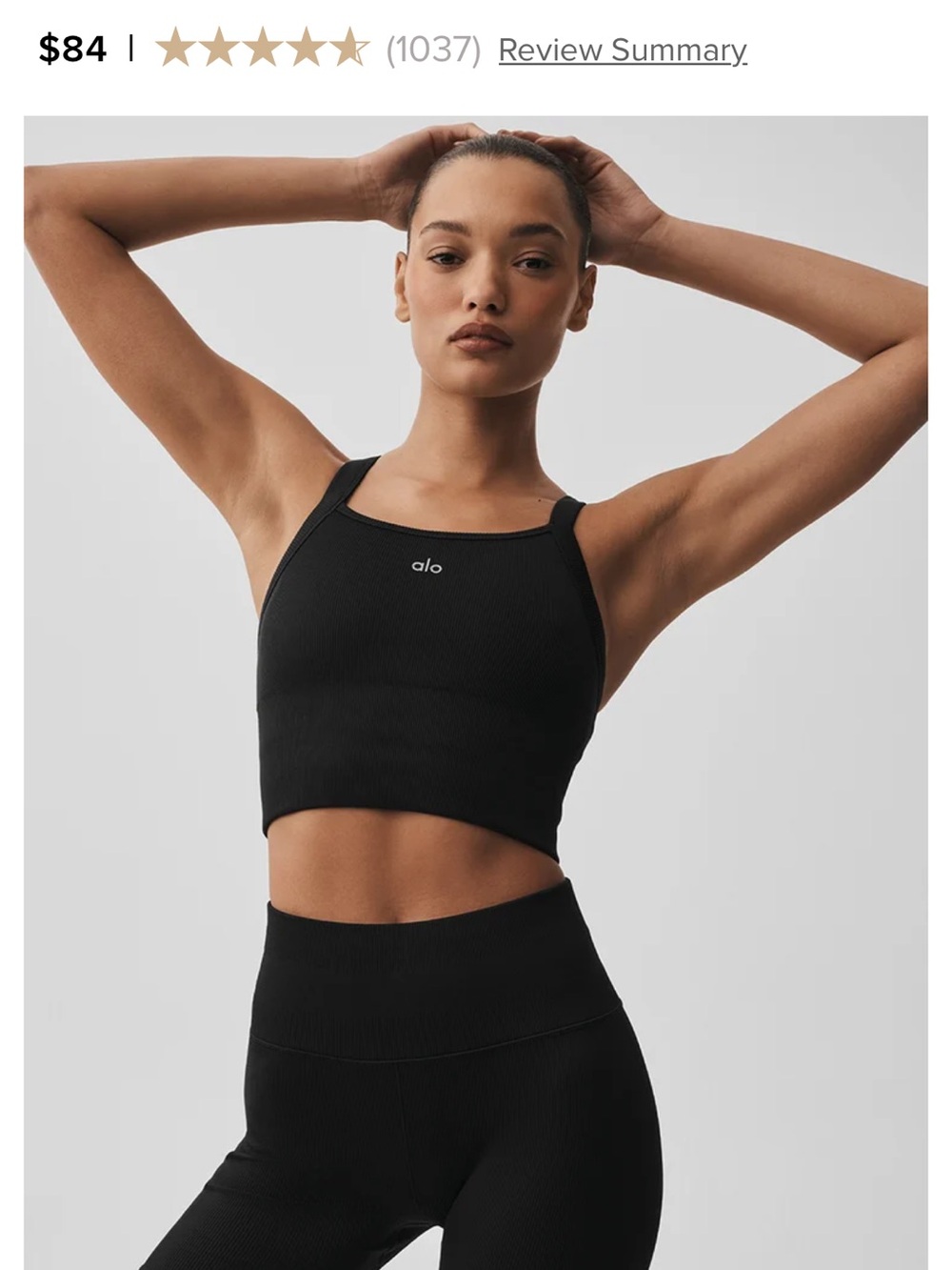 Alo Seamless Ribbed Favorite Bra Tank - Picture 4 of 4